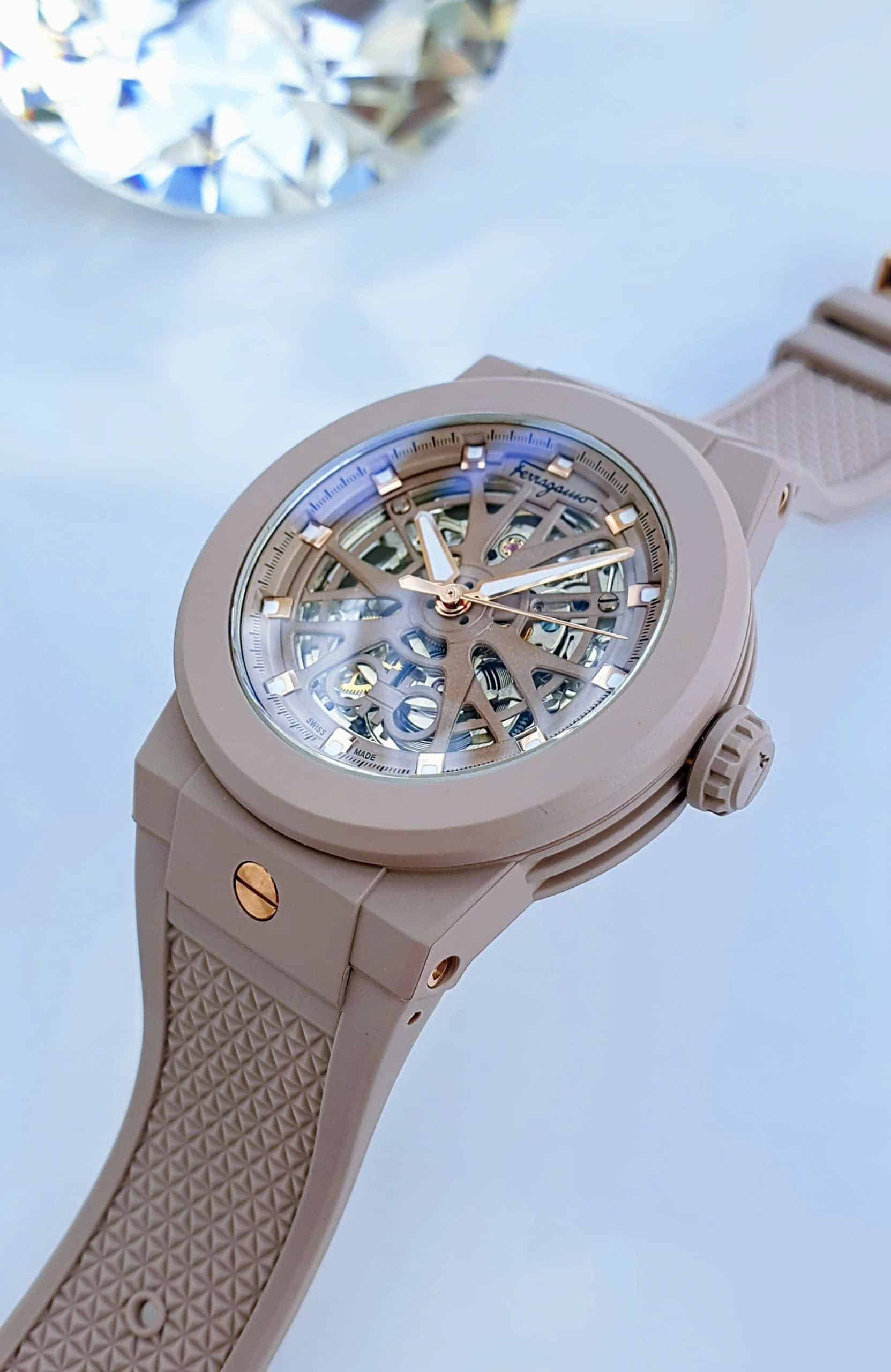 Salvatore Ferragamo F-80 Skeleton Ecoceramic SFKG00123